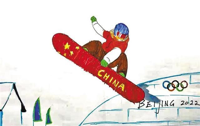 兰州小朋友画笔绘心愿为北京冬奥会加油