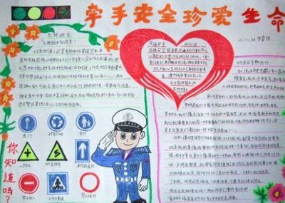 骑车交通安全手抄报