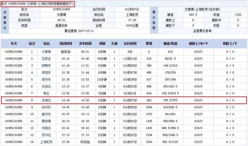 车次g1951/g1954 太原南—上海虹桥