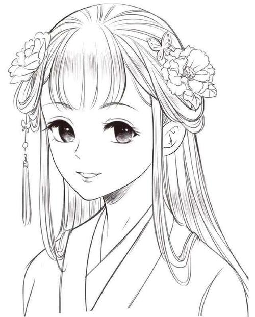 人物手绘线稿 超简单,适合初学者临摹