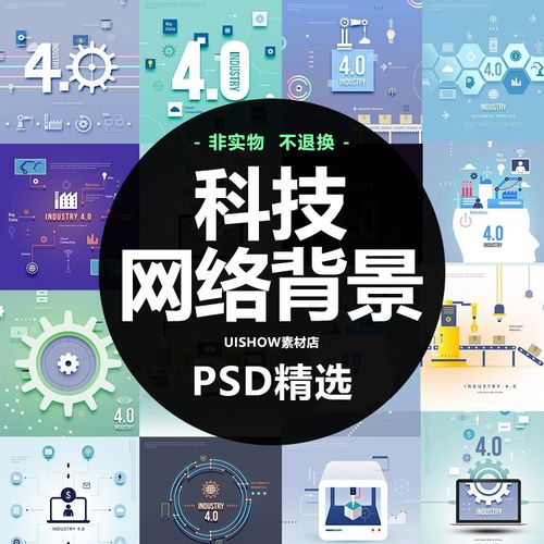 未来科技创意网络虚拟经济时代海报背景模板设计素材