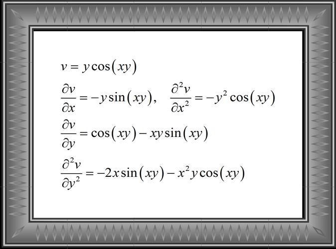 v=ycosxy 求v 对x的偏导