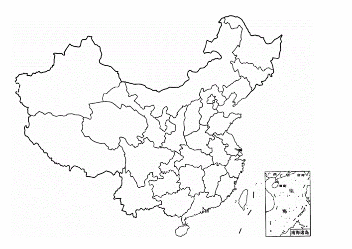 中国世界地图空白图doc2页