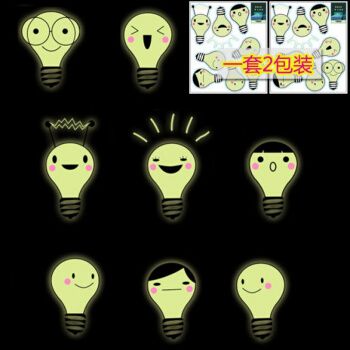 1828款儿童房卡通荧光贴纸学生宿舍卧室夜光贴墙贴星星贴纸自粘发光