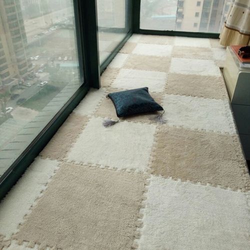 北欧卧室清新飘窗垫 窗台垫毛绒坐垫柔软垫子 榻榻米地垫紫色