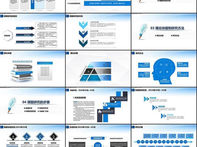 课题开题结题报告中期总结汇报ppt模板