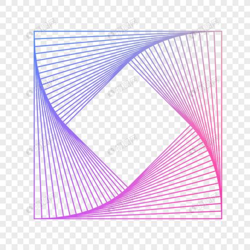 创意炫彩渐变线条几何图形元素