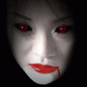 美女变恶鬼 恐怖qq表情包下载