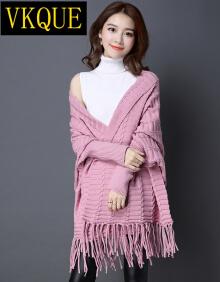 毛线开衫披肩斗篷