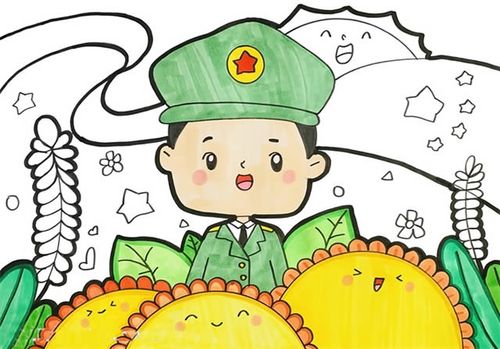 八一建军节儿童画怎么画简单又好看