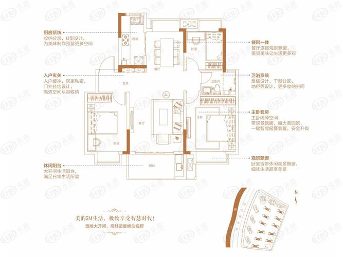 美的悦江府f户型户型图