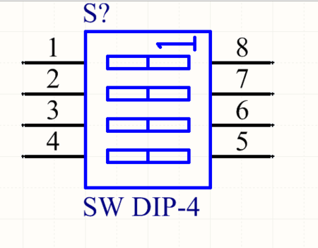 dxp元件的拨码开关原理读不懂,求解答