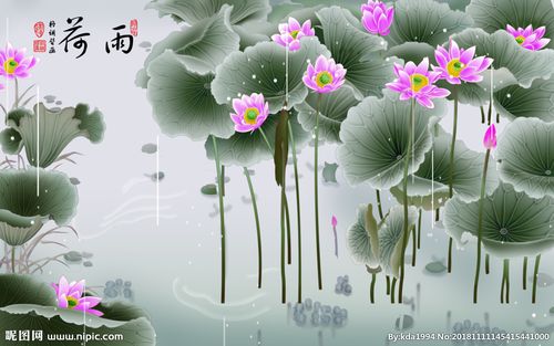 荷花设计图__传统文化_文化艺术_设计图库_昵图网.