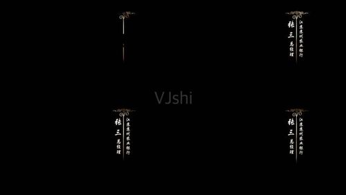 恢弘历史电视纪录片复古综艺字幕人名条竖版