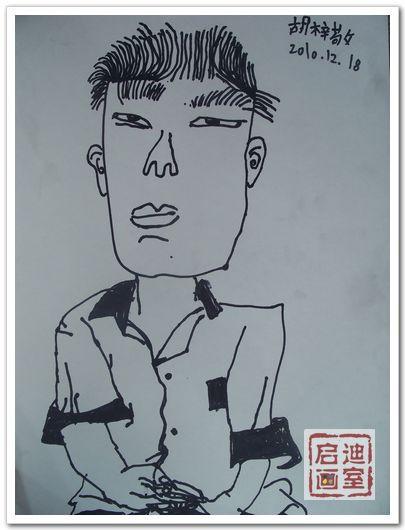 线描装饰人物画(二)侧面