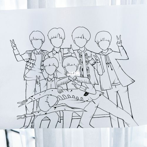 tnt 时代少年团 ∣∣ 简笔画② 78_时代少年团_简笔