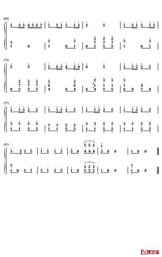 共产儿童团歌变奏曲钢琴简谱-数字双手-张棣昌