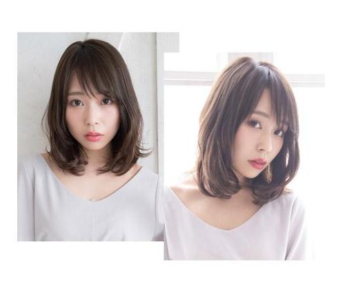 这两款是锁骨发卷发发型,头发长度刚好到锁骨位置,是最近蛮流行的长度