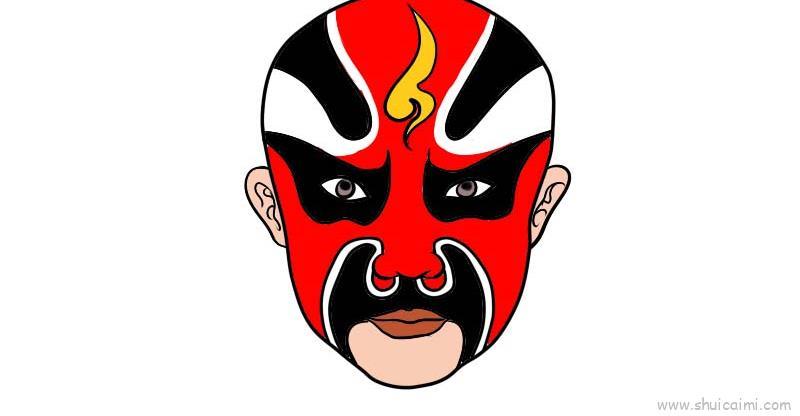 京剧脸谱儿童画怎么画京剧脸谱简笔画简单