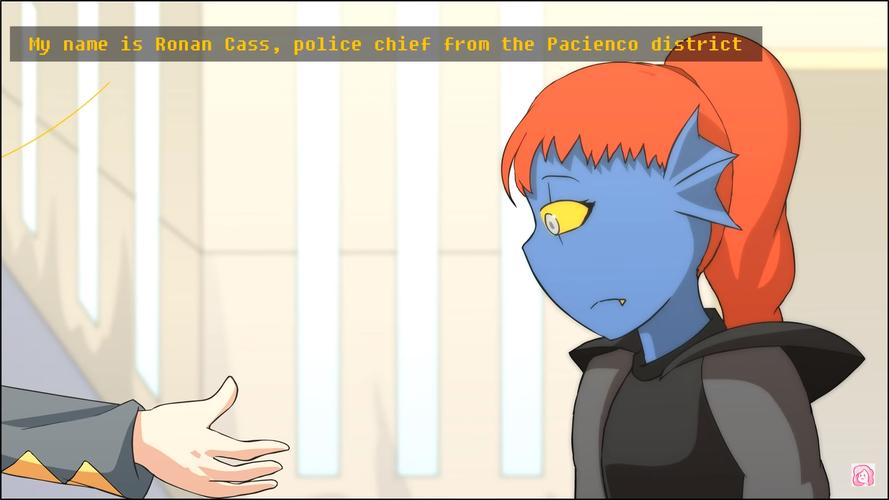 game over undyne is first seen evacuating the civilians.