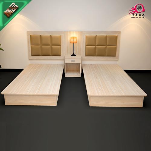 爱旅快捷酒店式全套软包宾馆床架旅舍公寓标单间客房家具靠背板屏_7折