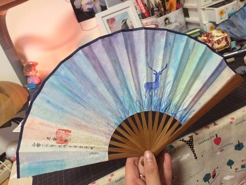 堆糖-手绘水彩折扇…_来自像向日葵的孩纸的图片分享