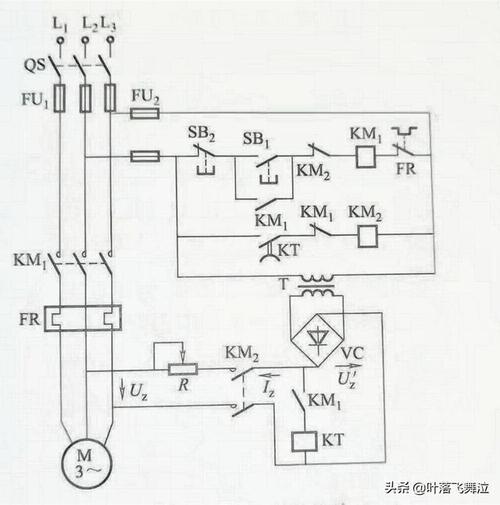 利用时间继电器控制的单向运转能耗制动