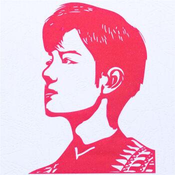 肖战 礼盒装(剪纸 黑色相框 礼盒礼袋)