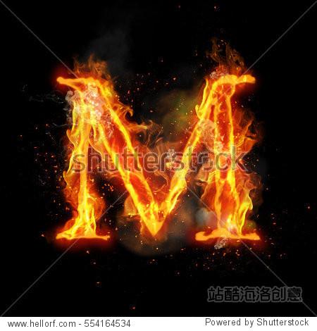 flaming burn font