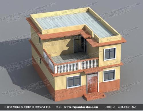 新农村二层平顶楼房图片