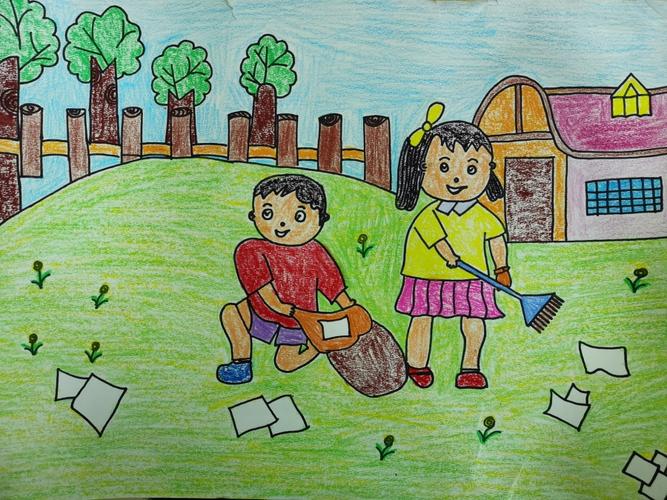 "劳动最光荣"主题绘画学生作品