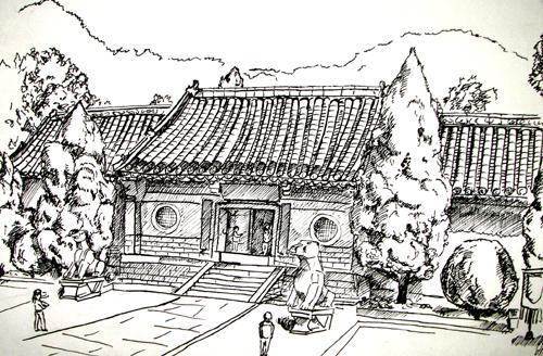 儿童简笔画素描房子