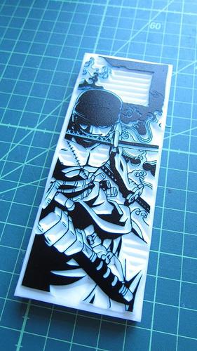 【橡皮章】索隆,做了几张书签