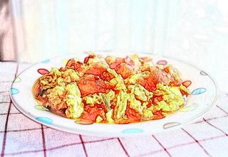 番茄炒蛋的图怎么画