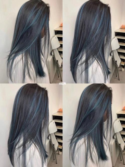 蓝黑渐变蓝灰|掉色也很好看的神仙发色_染发_掉色_挑染_3am hair