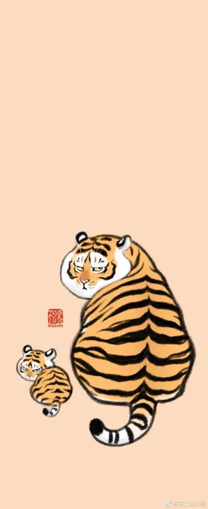 短短几天时间就收获了77万粉 ▼ 胖虎睡姿图鉴 在他笔下,原本强壮猛虎