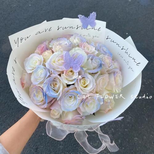 人鱼姬玫瑰 太美啦_人鱼姬_花束_生日_花店_人鱼姬花束_家居家装_家居