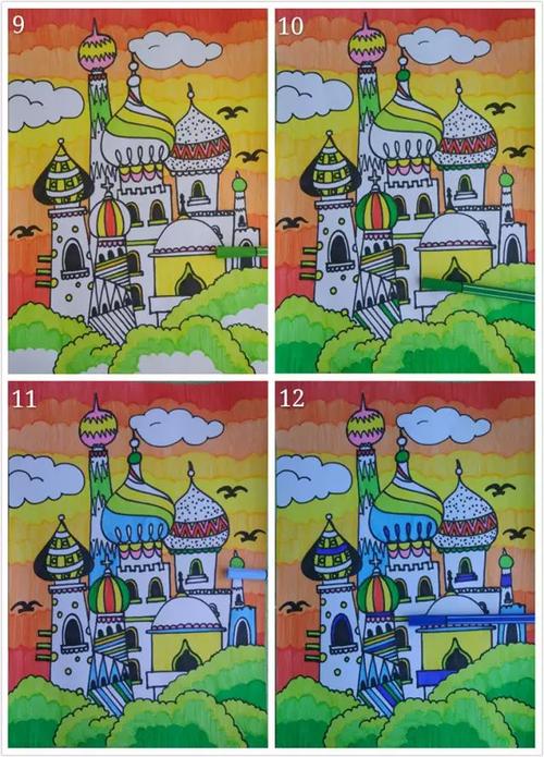 公主的城堡小猫绘画教程步骤