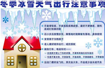 冬季雨雪天气安全手抄报 冬季安全手抄报