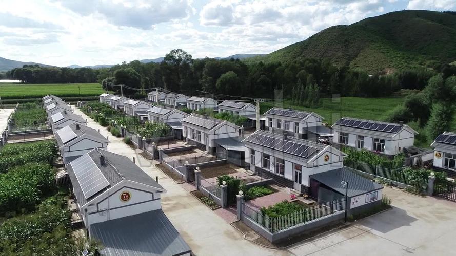 新农村 建设 整齐 农家院 航拍