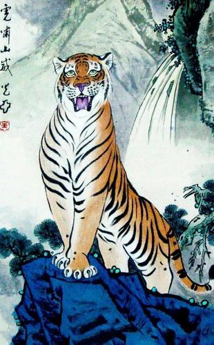18张虎啸图,虎虎生威,威震八方