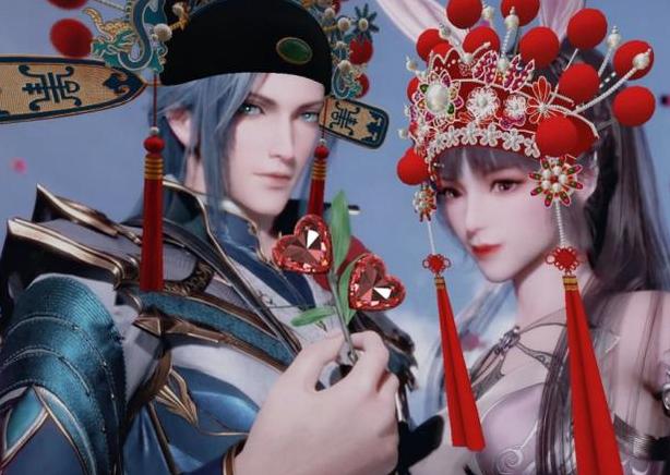 斗罗大陆:大神自制婚纱小舞,蓝色婚纱无比养眼,中式婚服才是最喜庆的