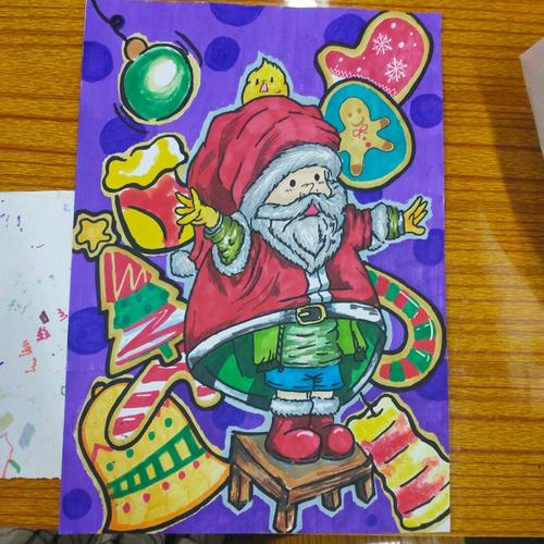 圣诞老公公_圣诞去哪玩_手绘_马克笔_圣诞节去哪玩_礼物_小朋友_画画