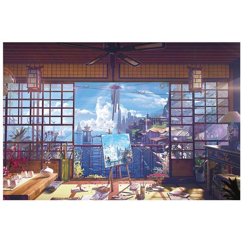 动漫二次元风景海报墙贴学生宿舍卧室超大唯美壁画贴纸定制自粘