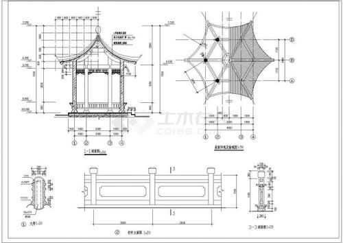 某亭子设计cad详细节点完整施工图