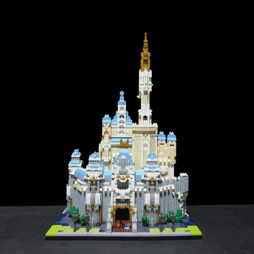 爱上玩具成人城堡微型颗粒迪士尼积木