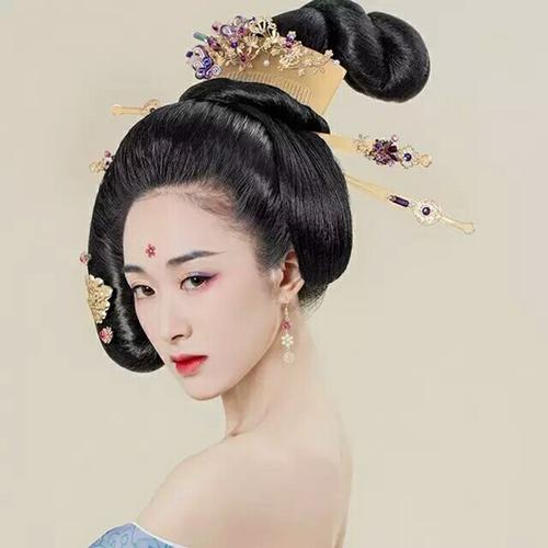 古装假发女发髻古风大唐汉服假发影楼唐朝古装造型仙女灵蛇髻t078