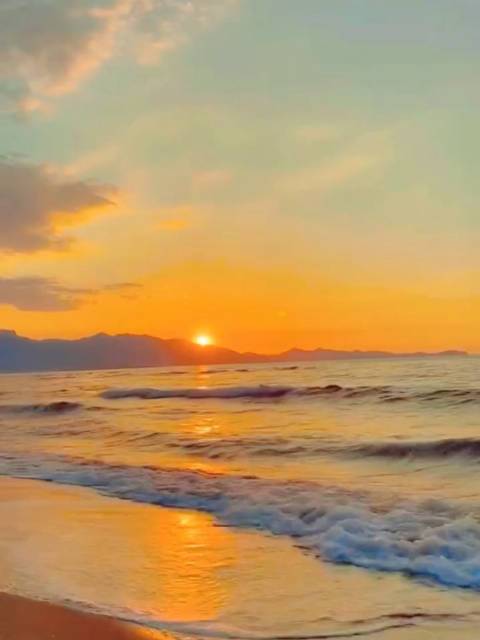 大海日落治愈系风景