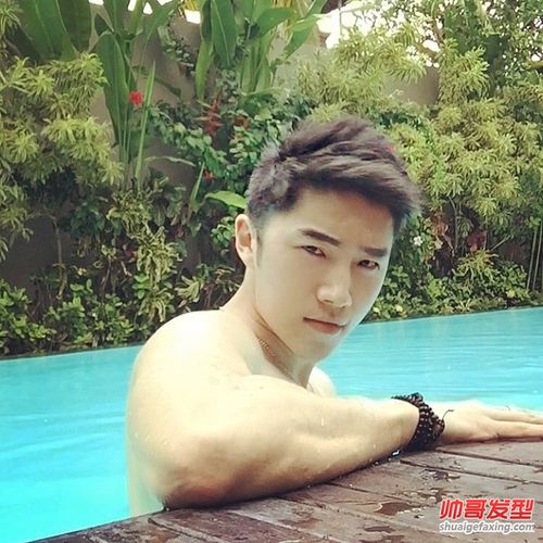 instagram帅哥黑色飞机头 韩国健身帅哥自拍(2)