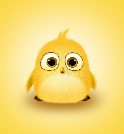 临摹的卡通小鸡